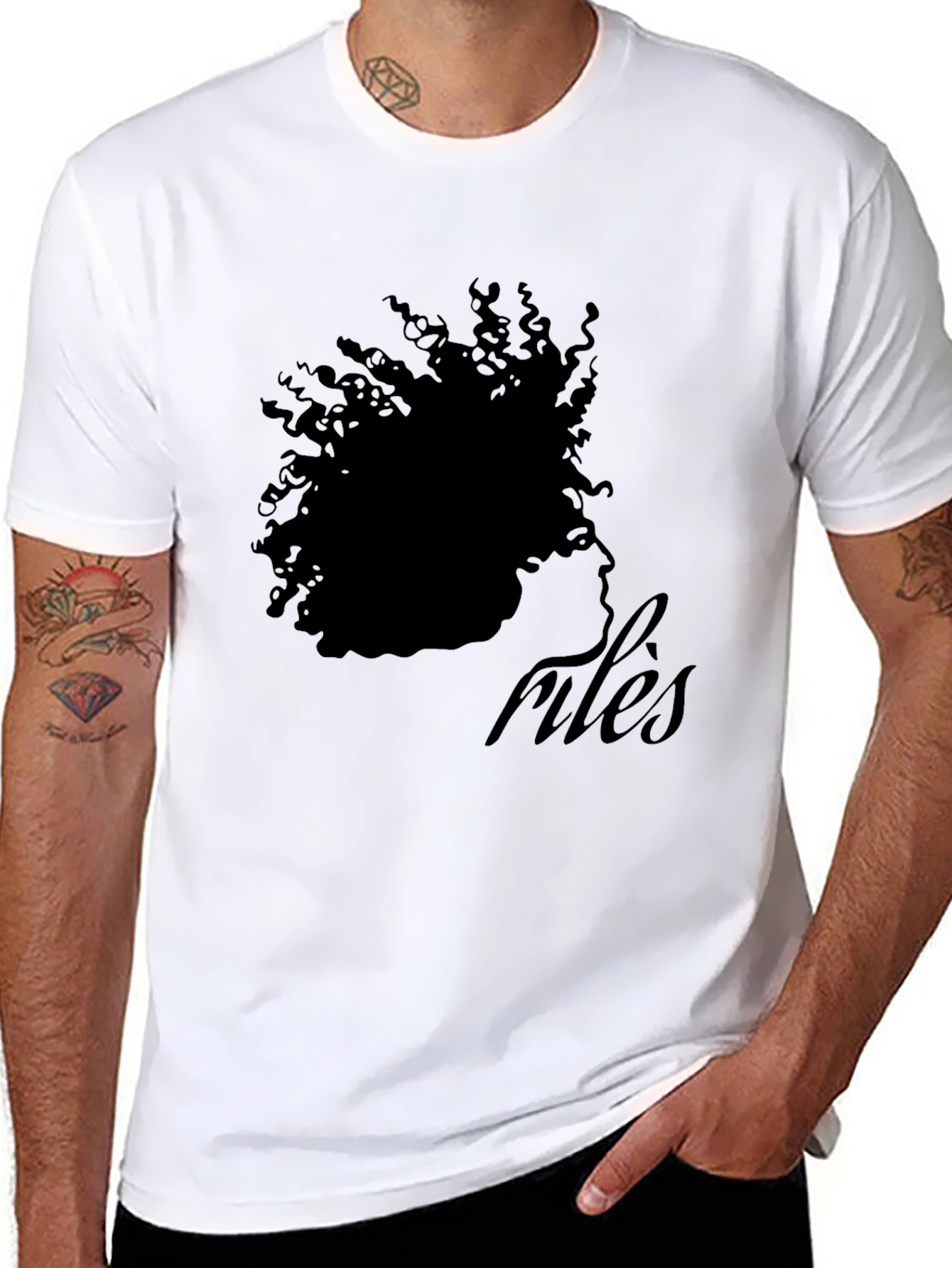 Stylish Black Rules Graphic T-Shirt