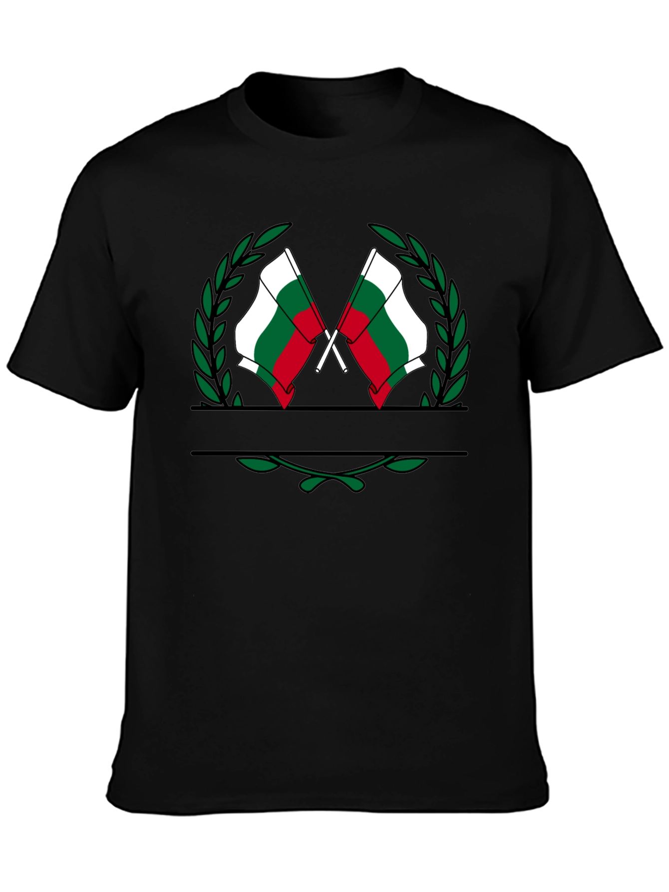 Bulgaria Flag Wreath Graphic T-Shirt
