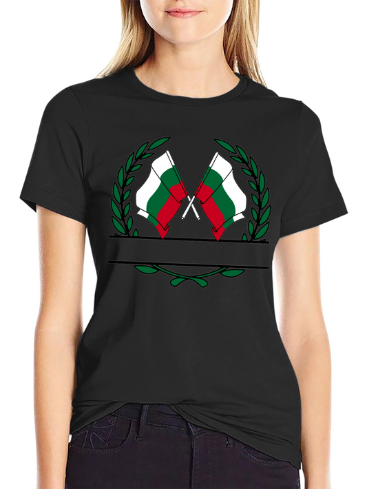 Bulgaria Flag Wreath Graphic T-Shirt