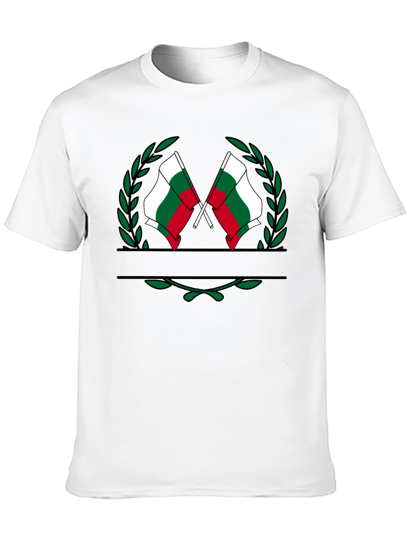Bulgaria Flag Wreath Graphic T-Shirt