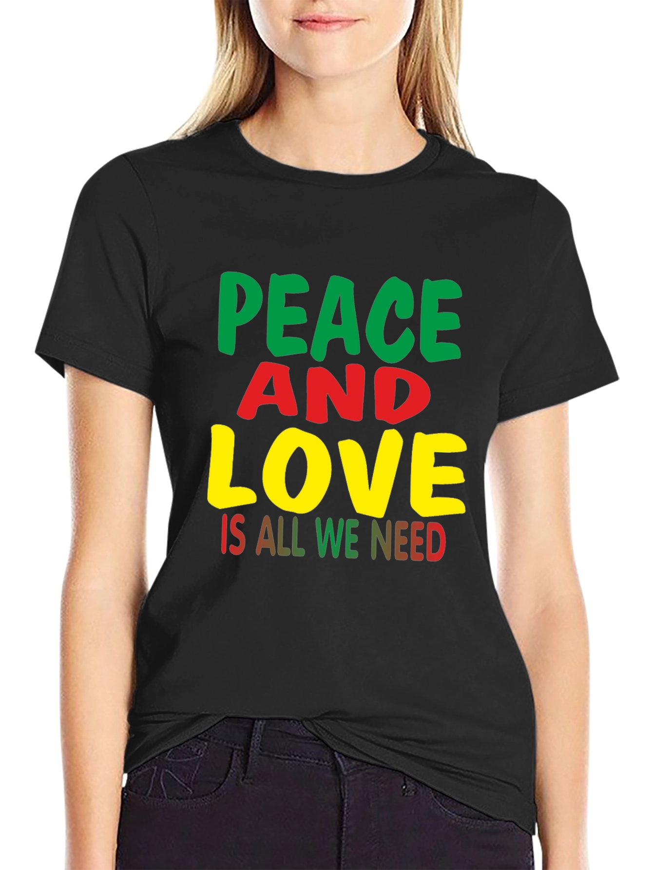 Peace and Love T-Shirt - Black Pride Apparel