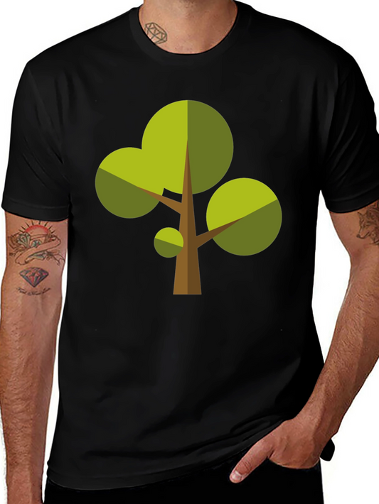 Geometric Tree Graphic T-Shirt