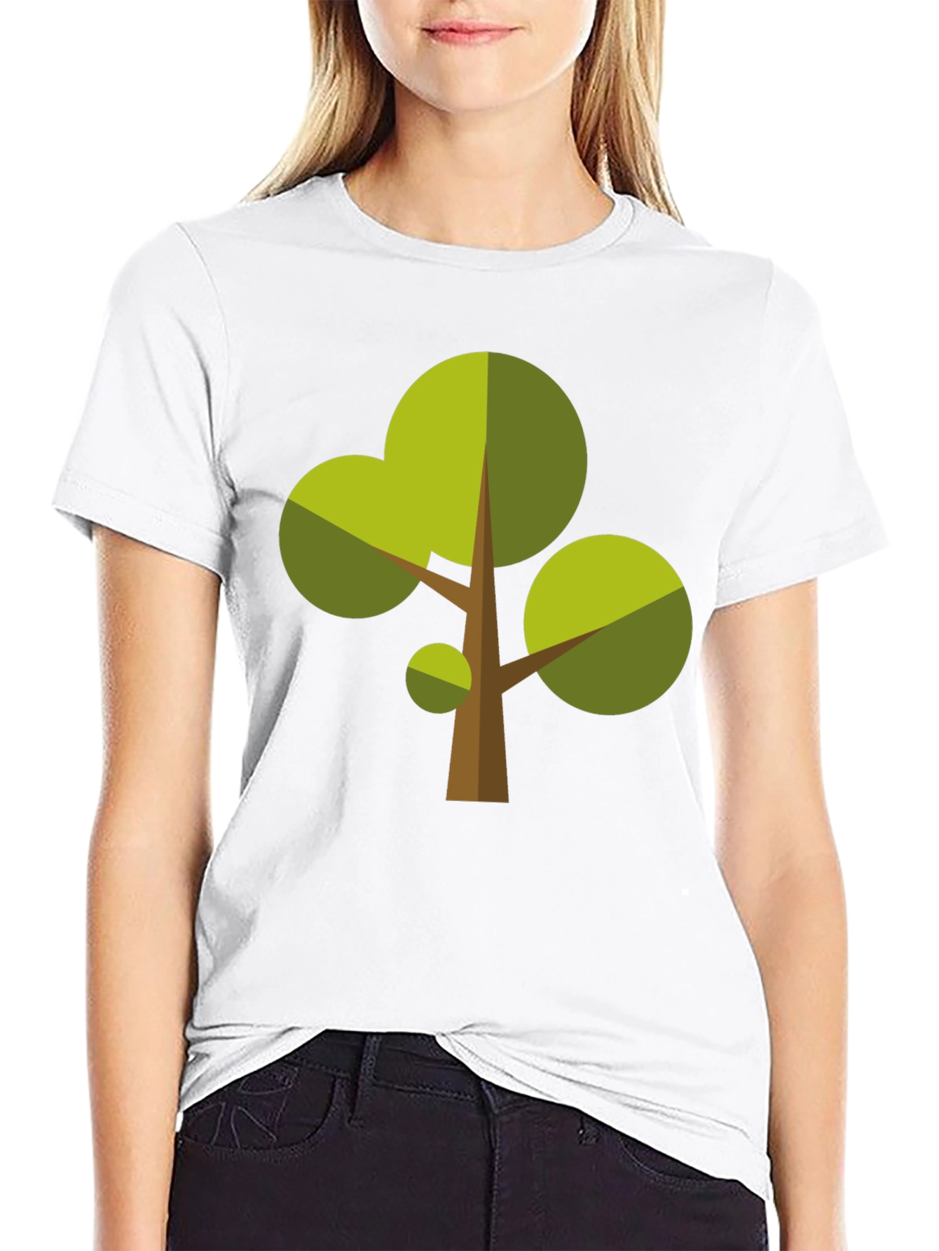 Geometric Tree Graphic T-Shirt