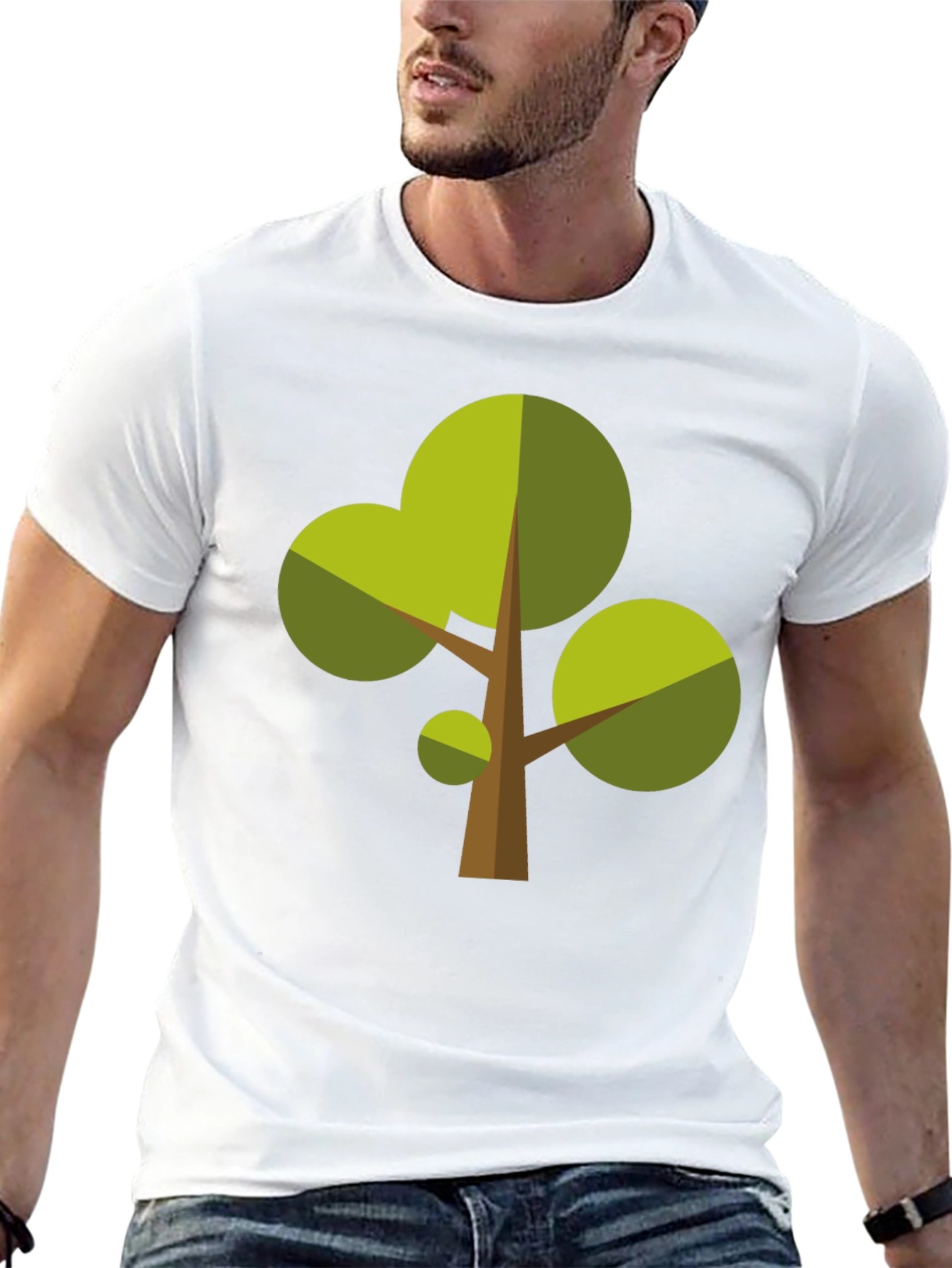 Geometric Tree Graphic T-Shirt
