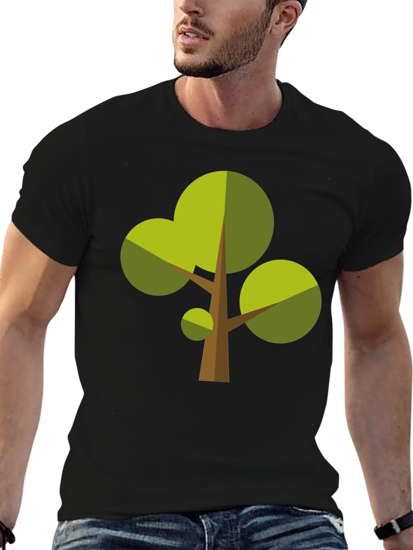 Geometric Tree Graphic T-Shirt