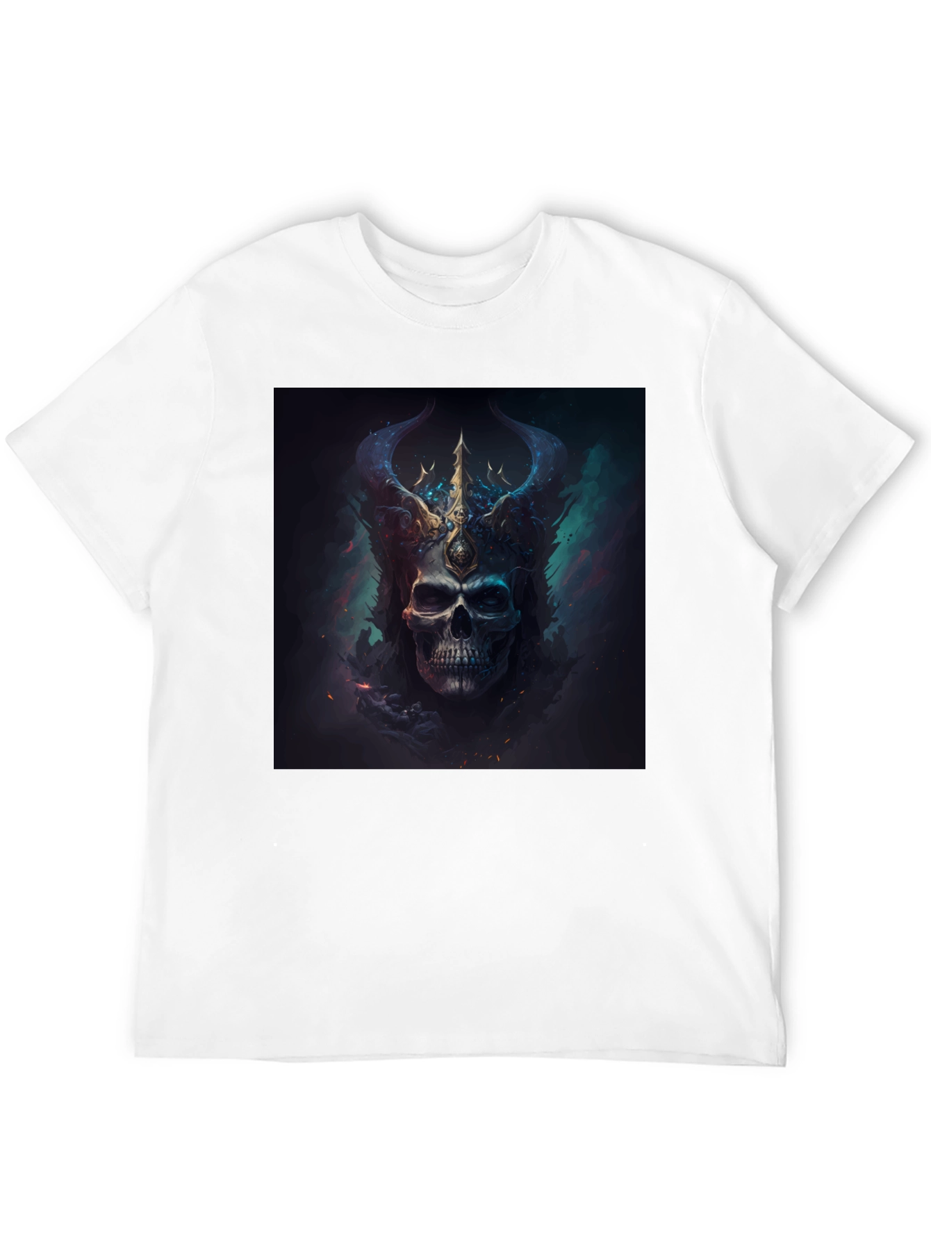 Skull King Graphic Tee - Dark Fantasy Style