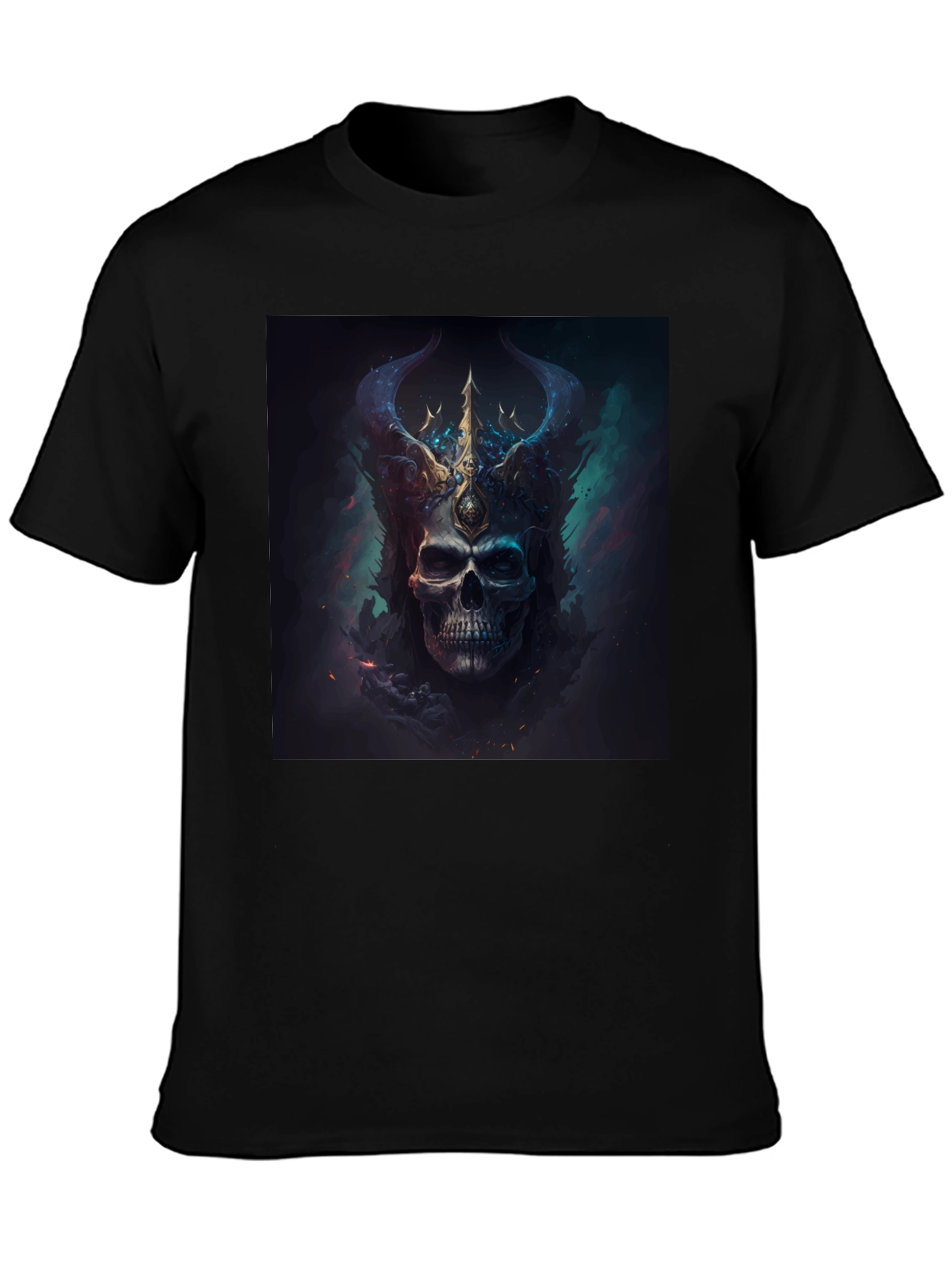 Skull King Graphic Tee - Dark Fantasy Style