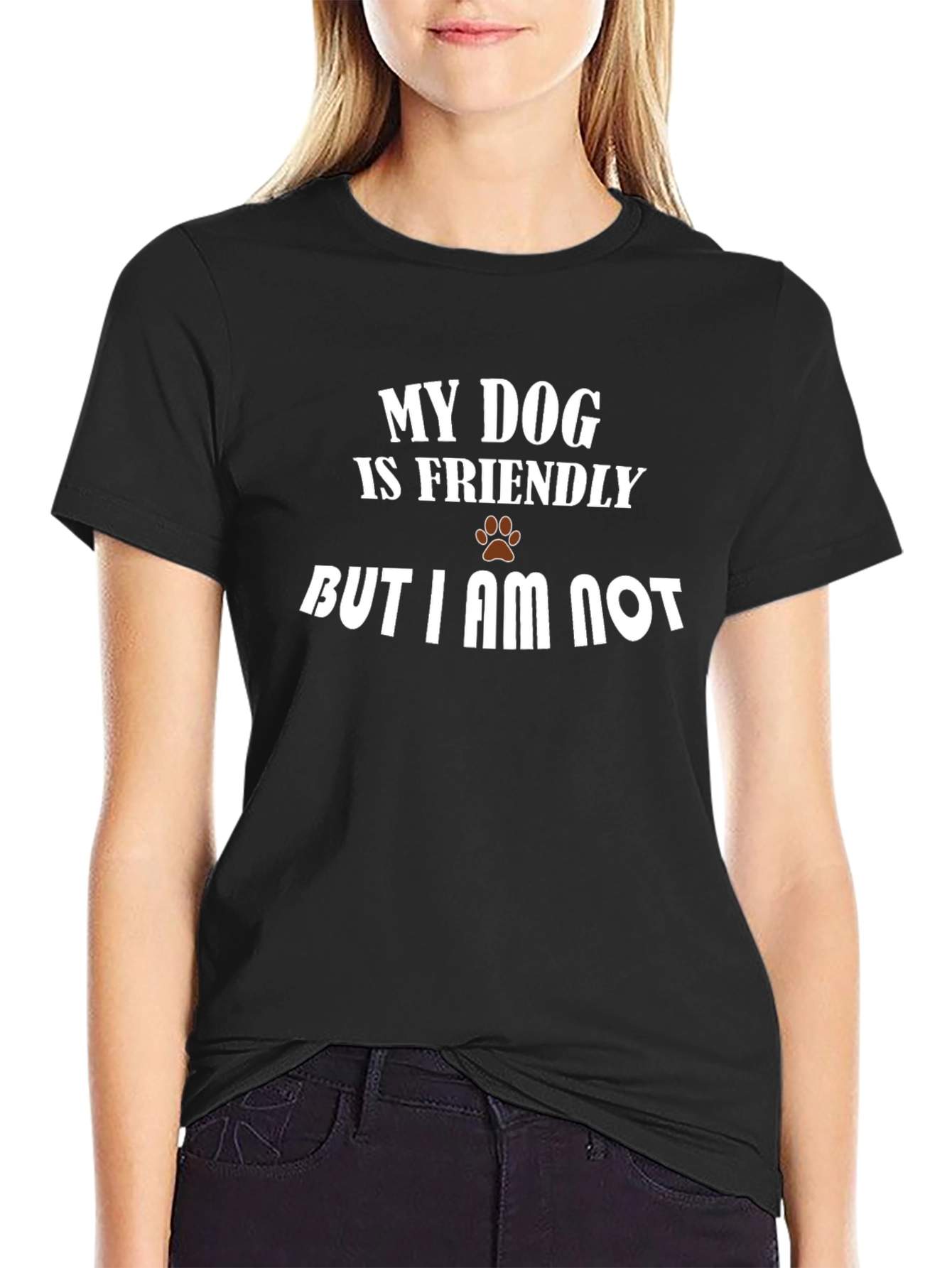Funny Dog Lover T-Shirt - My Dog Is Friendly