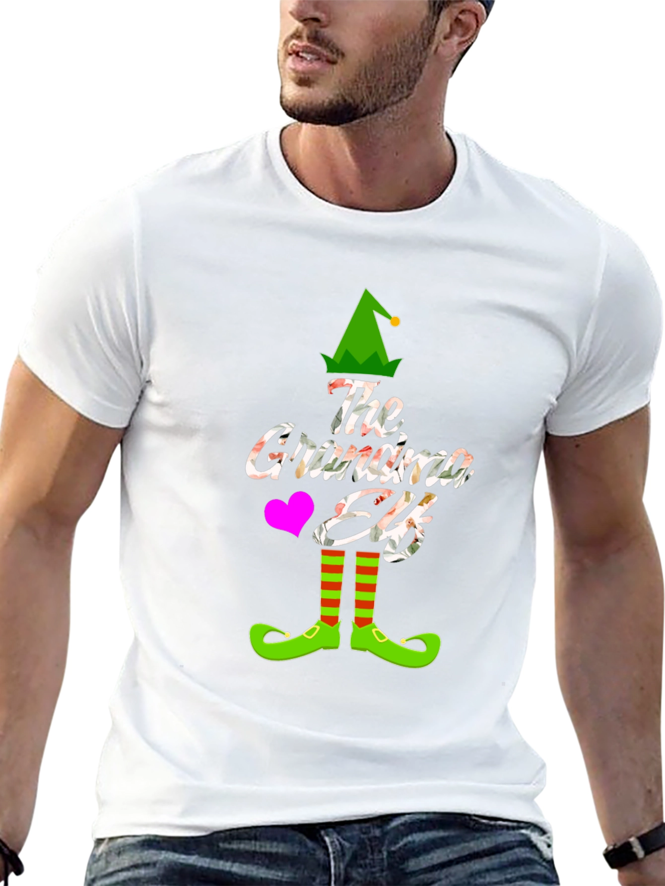 Grandma Elf T-Shirt - Festive Holiday Tee
