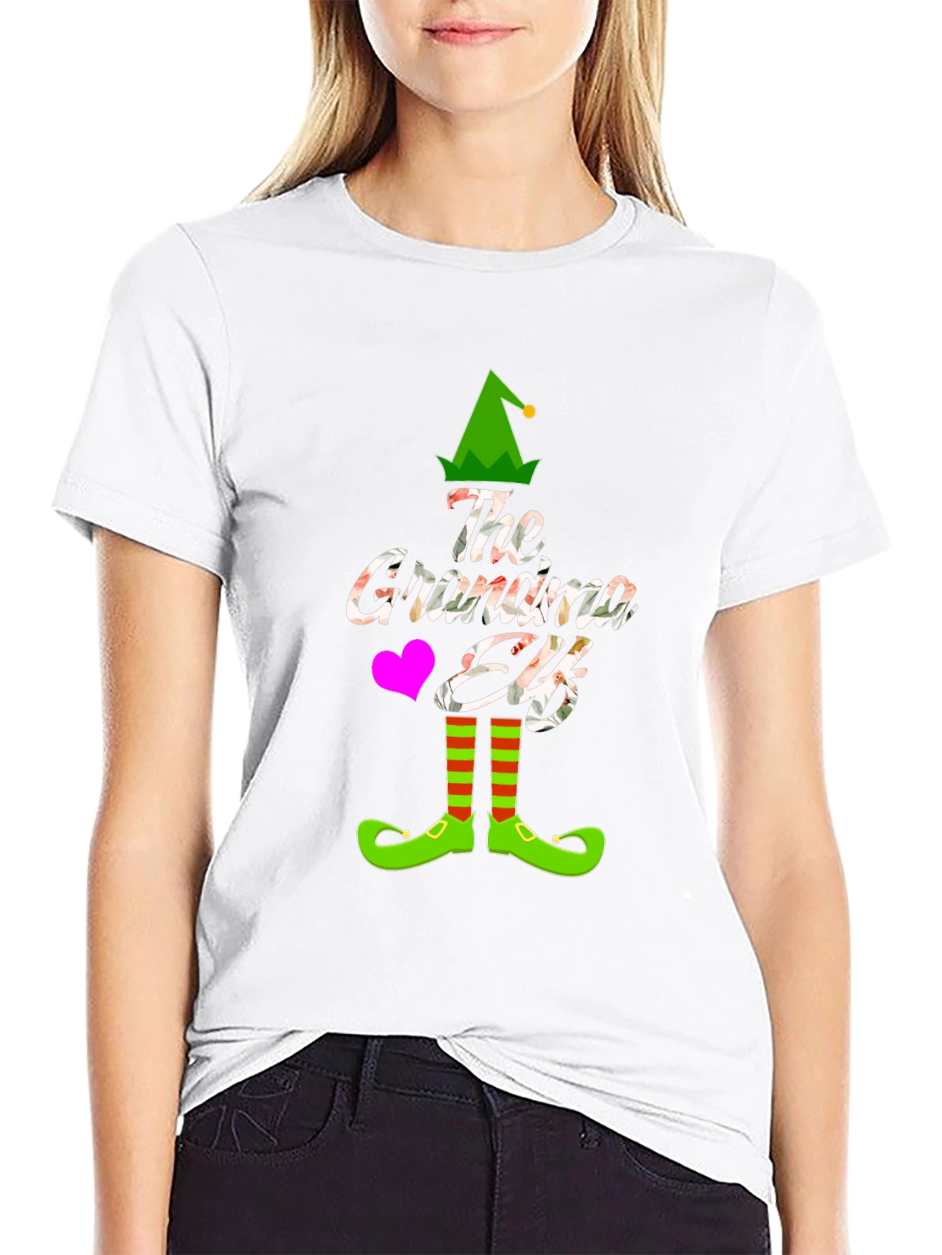 Grandma Elf T-Shirt - Festive Holiday Tee