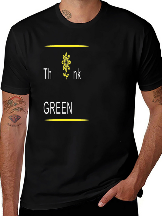 Think Green Graphic T-Shirt - Eco-Friendly Design
