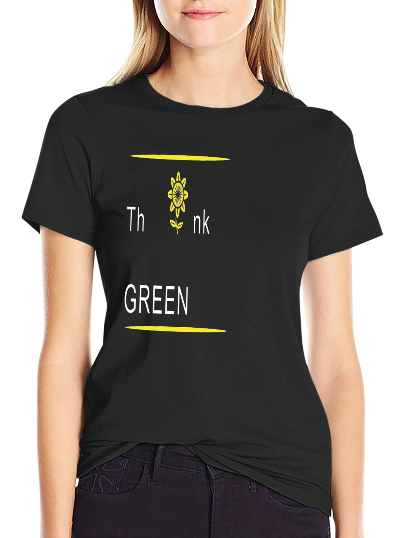 Think Green Graphic T-Shirt - Eco-Friendly Design