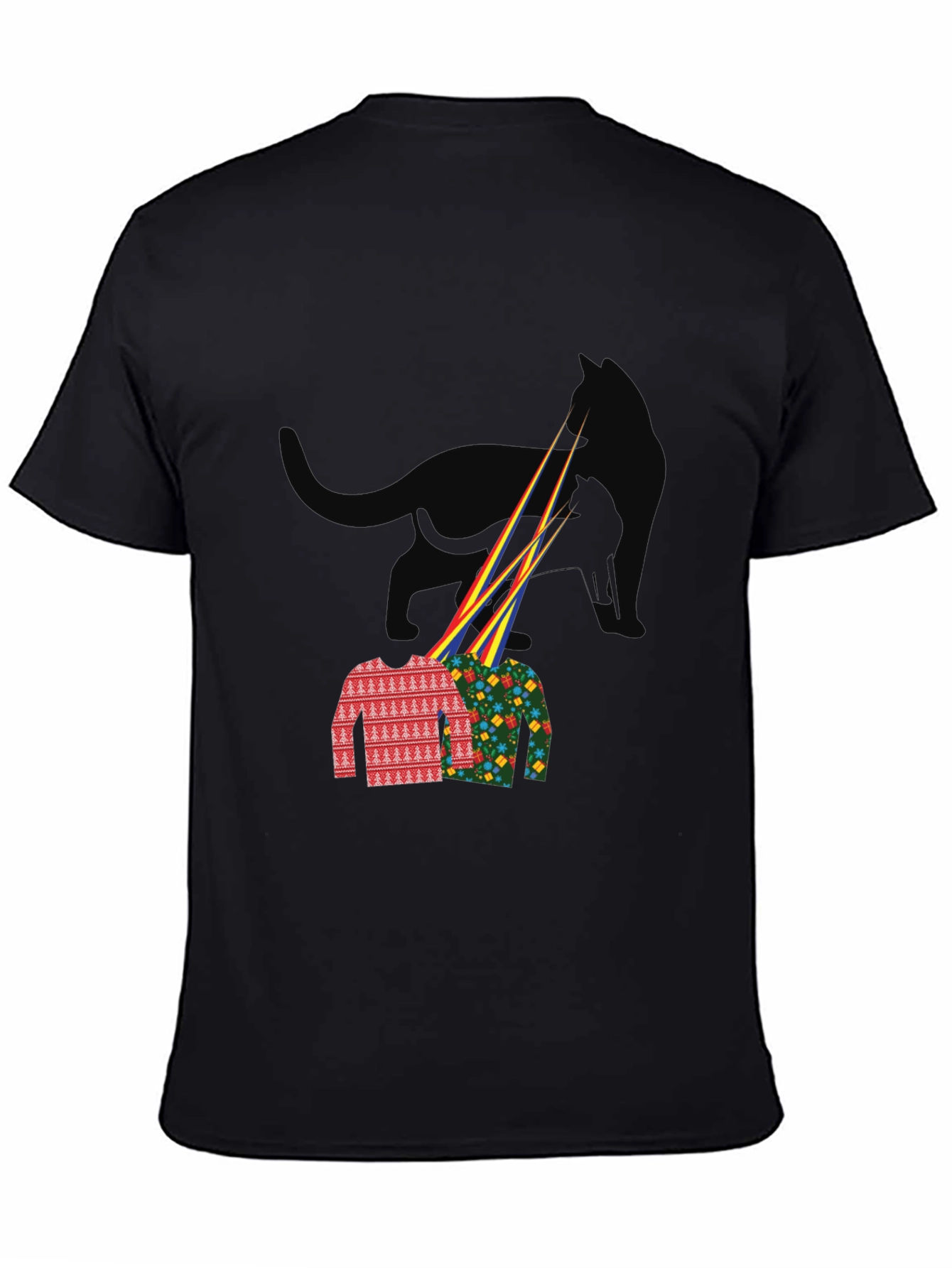 Ugly Christmas Sweater T-Shirt - Black