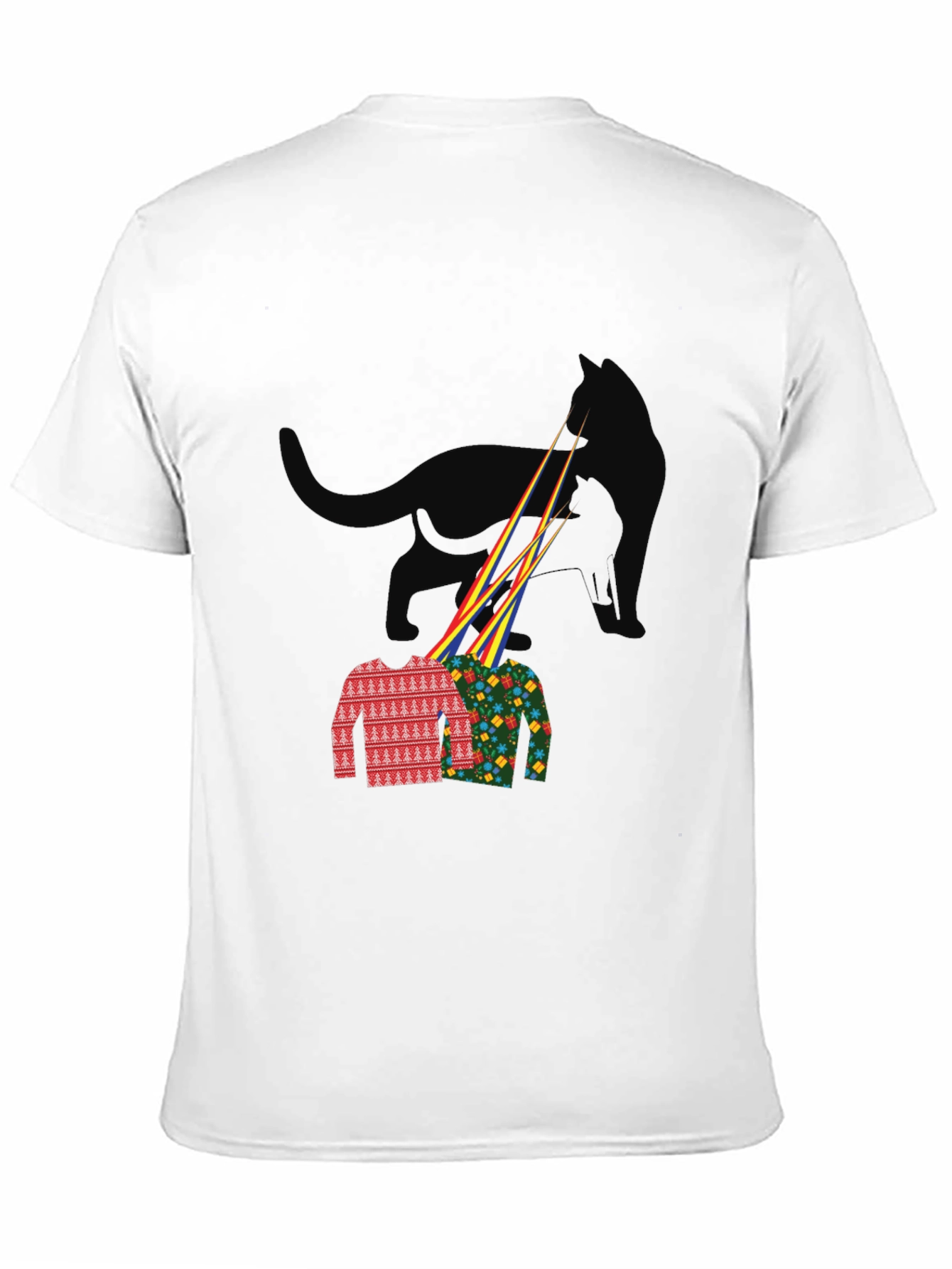 Ugly Christmas Sweater T-Shirt - Black