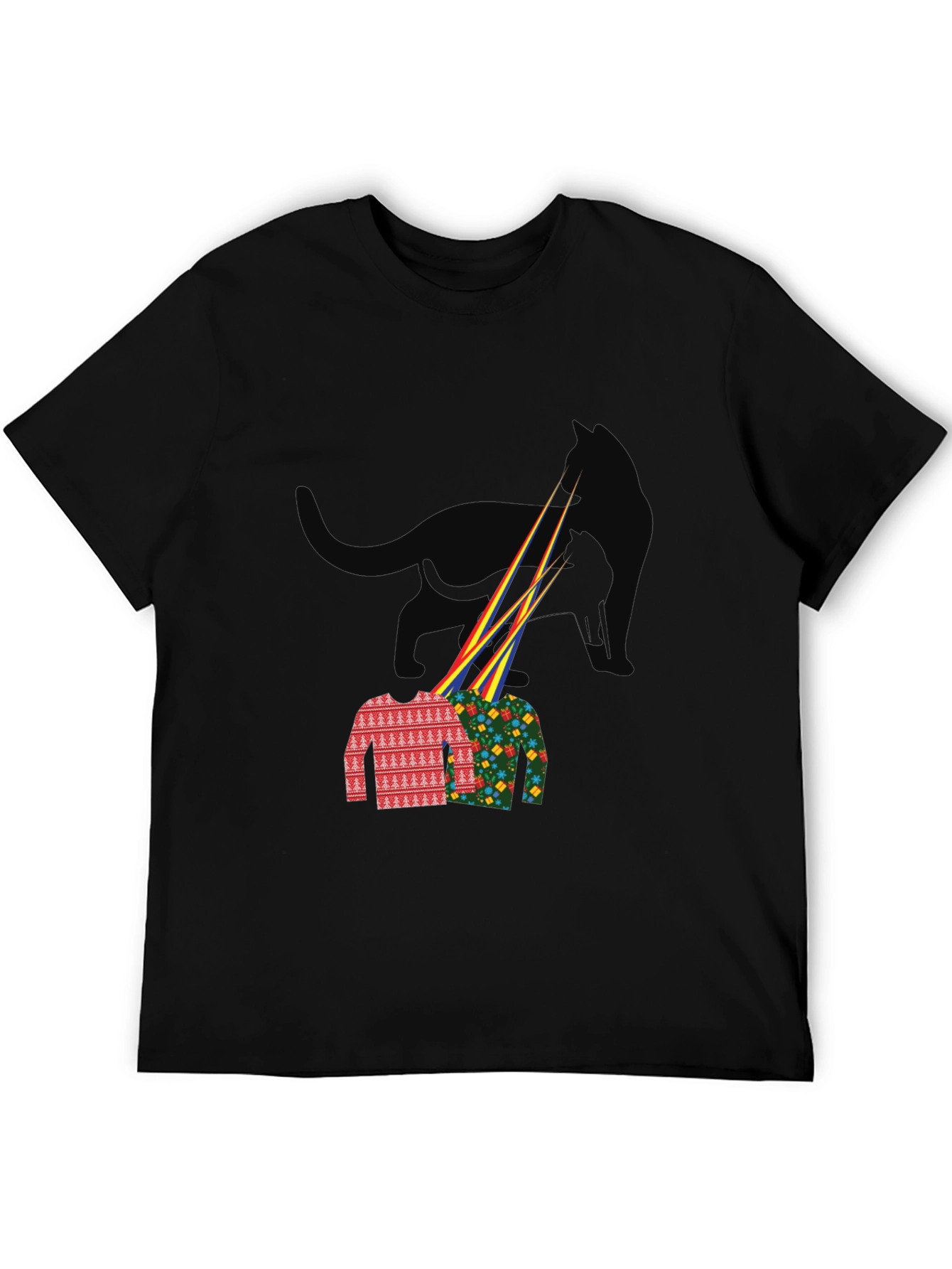 Ugly Christmas Sweater T-Shirt - Black