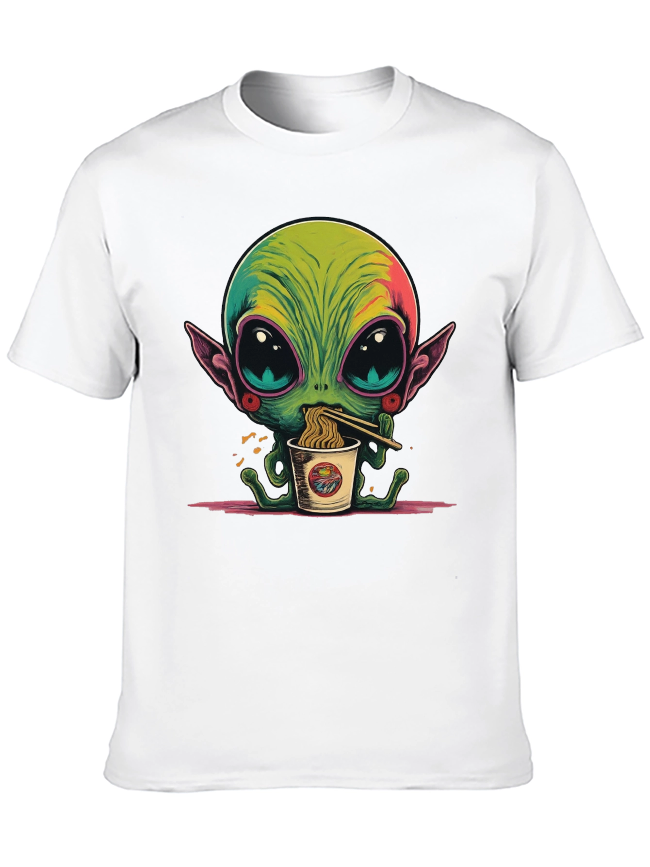 Alien Ramen T-Shirt - Unique Graphic Tee