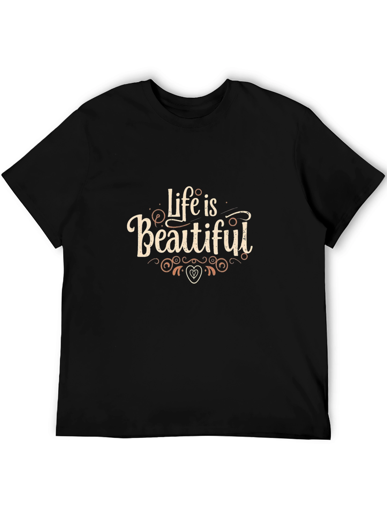 Life is Beautiful Black Graphic Tee