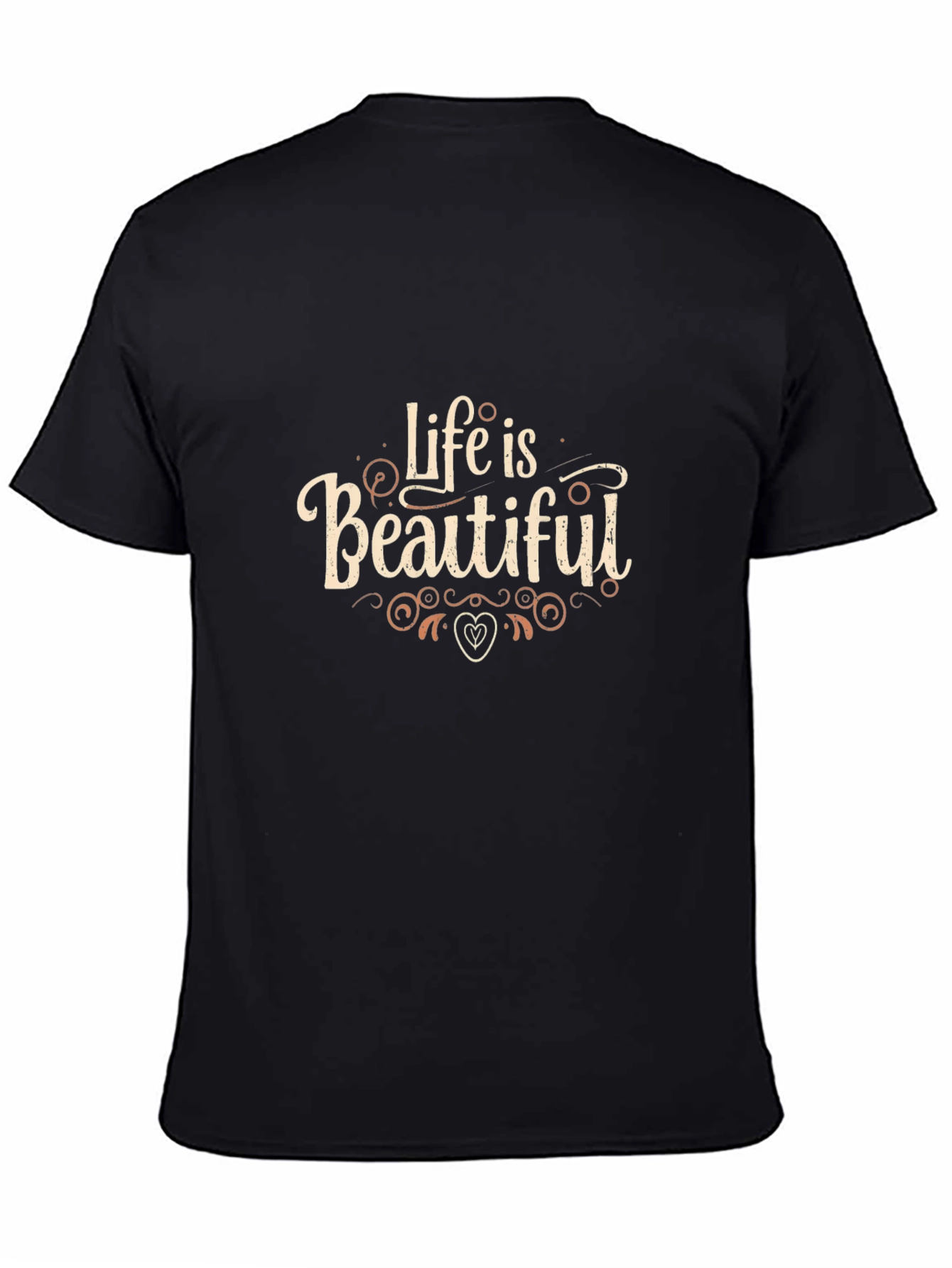 Life is Beautiful Black Graphic Tee