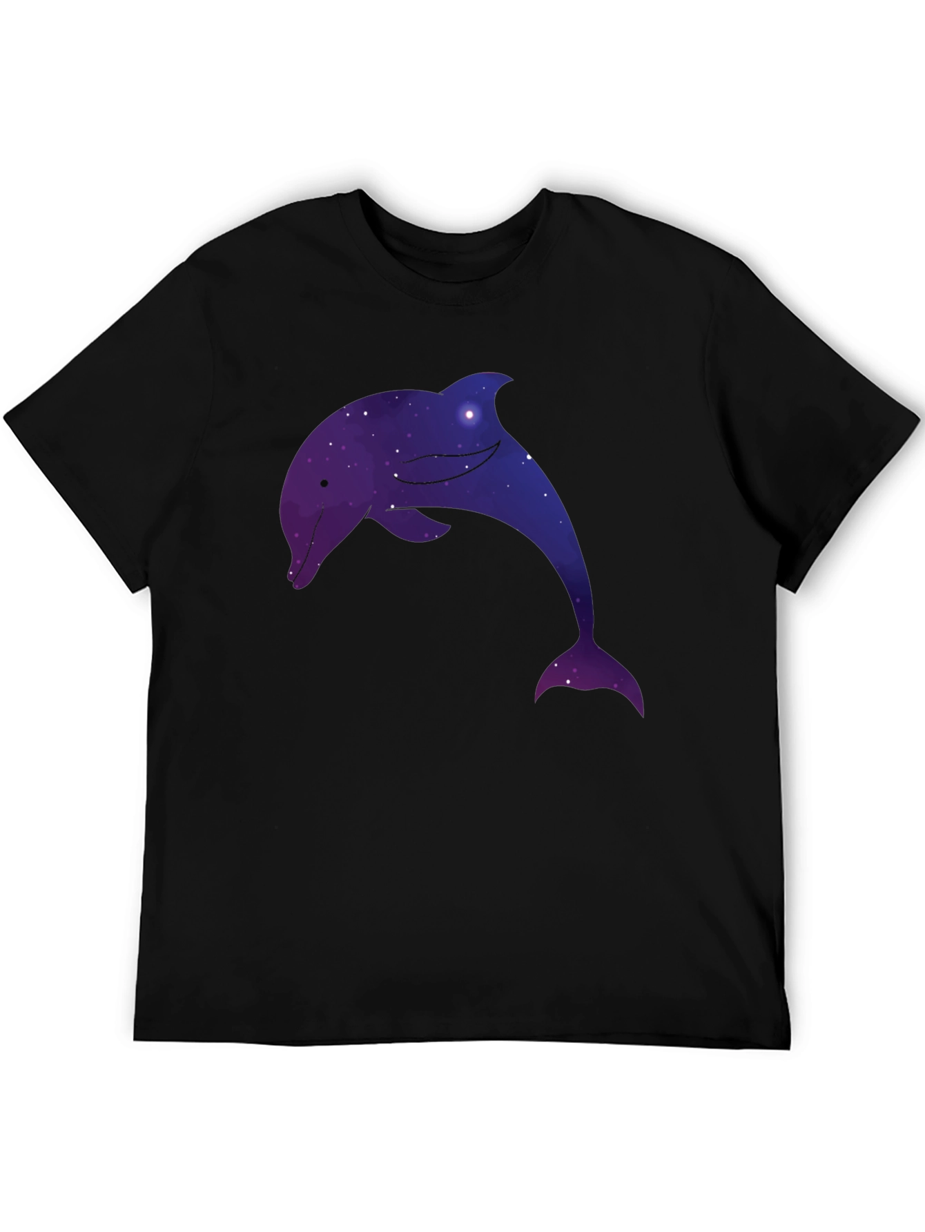 Galaxy Dolphin Graphic Tee - Unique Space Design T-Shirt