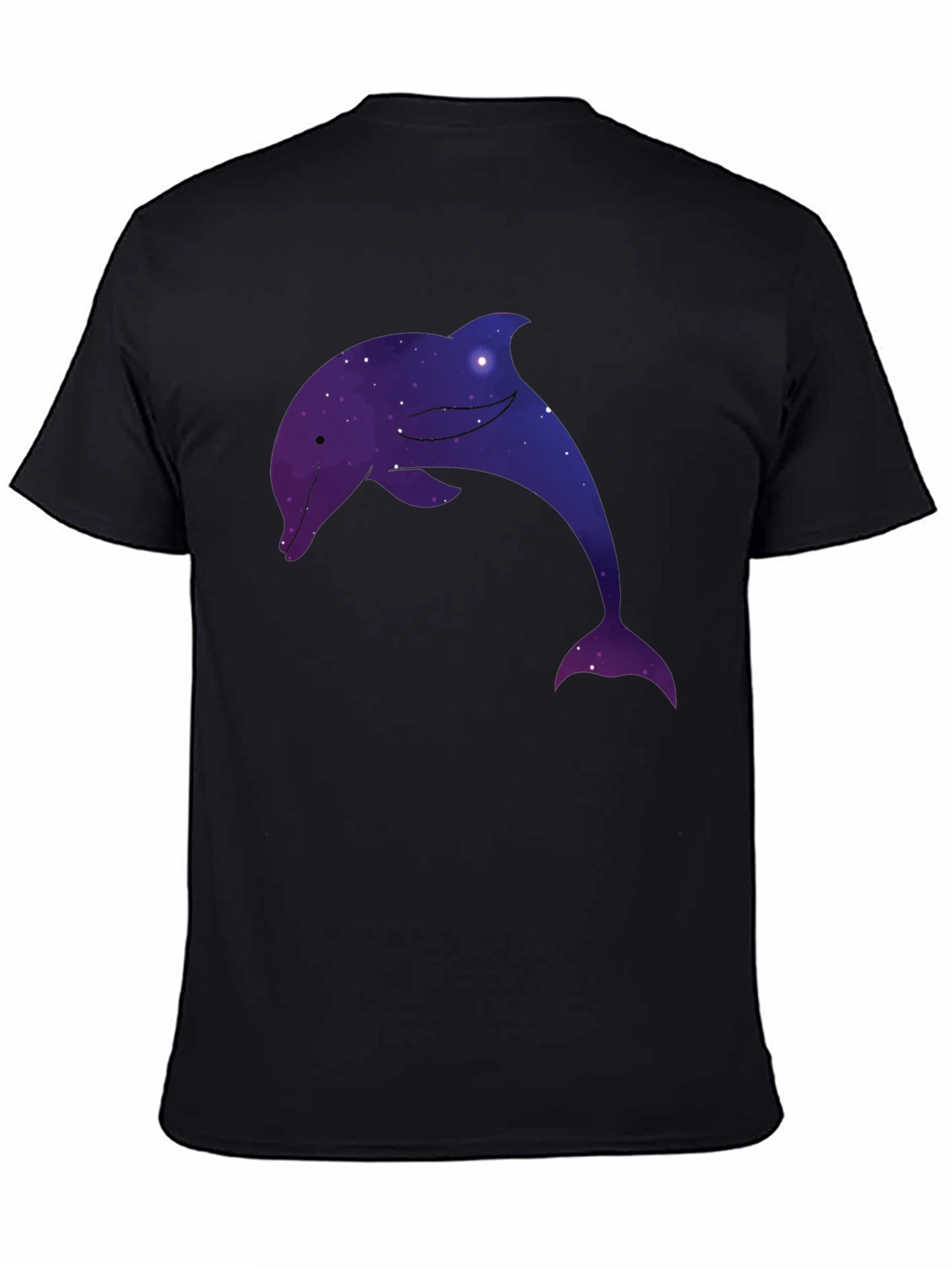 Galaxy Dolphin Graphic Tee - Unique Space Design T-Shirt