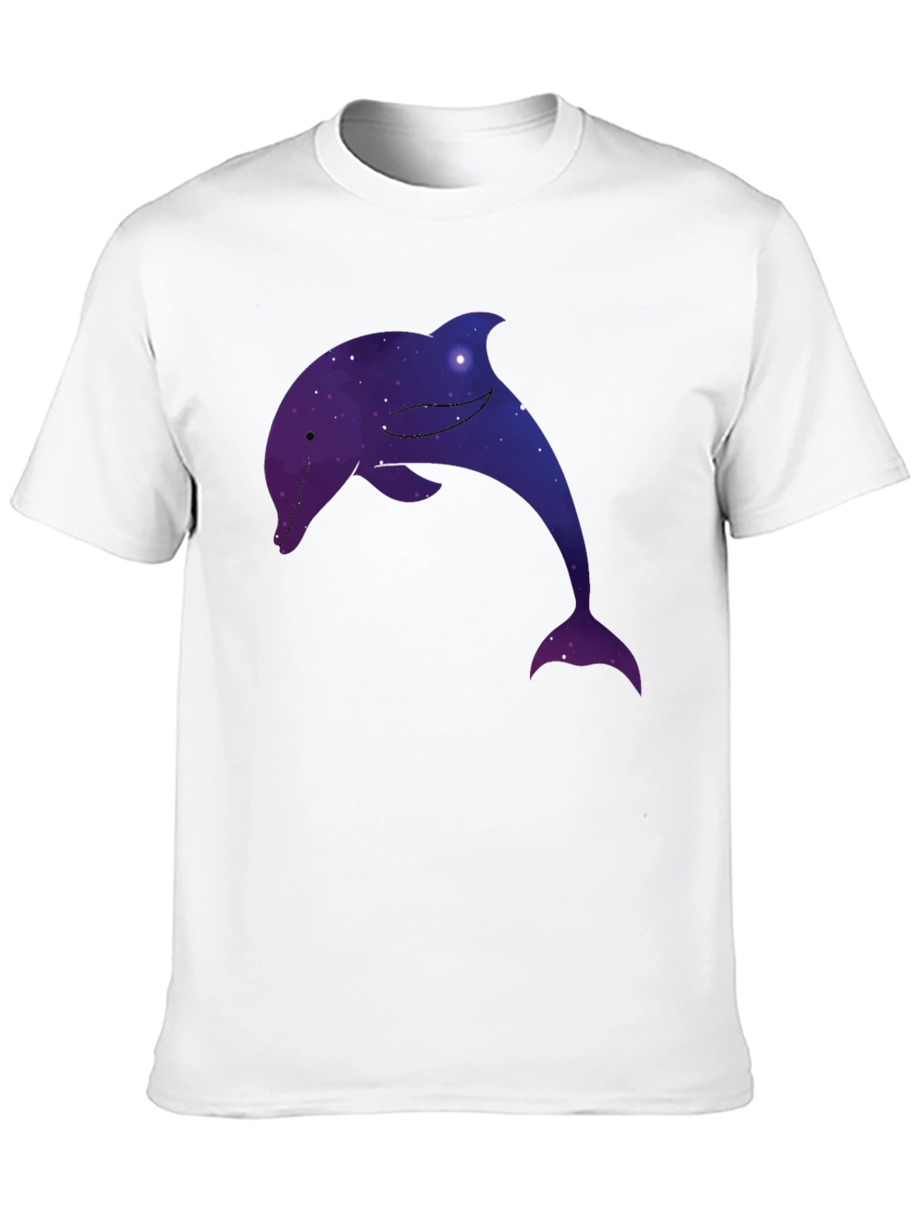 Galaxy Dolphin Graphic Tee - Unique Space Design T-Shirt