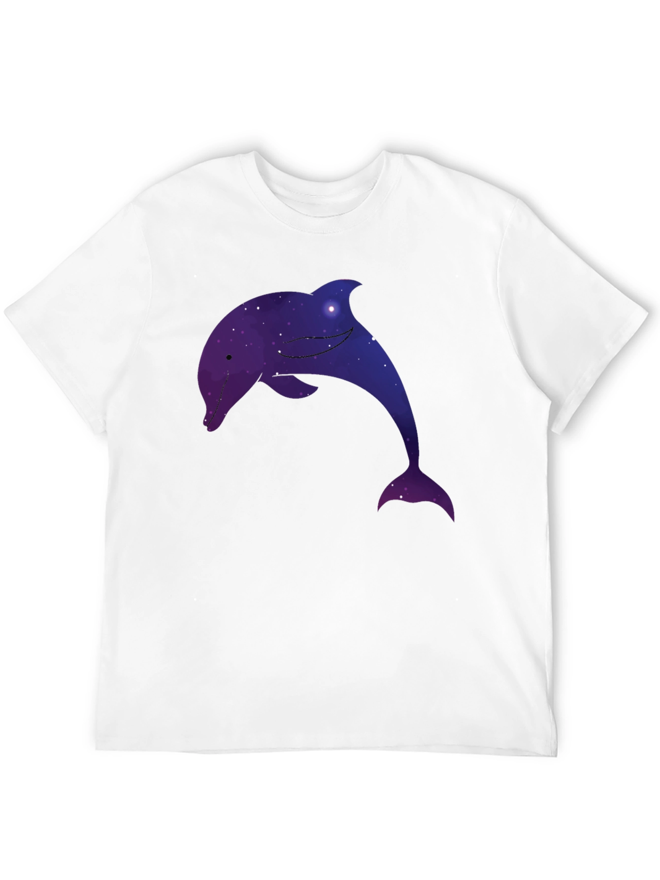 Galaxy Dolphin Graphic Tee - Unique Space Design T-Shirt
