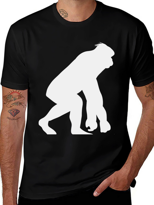 Gorilla Silhouette Graphic T-Shirt - Black