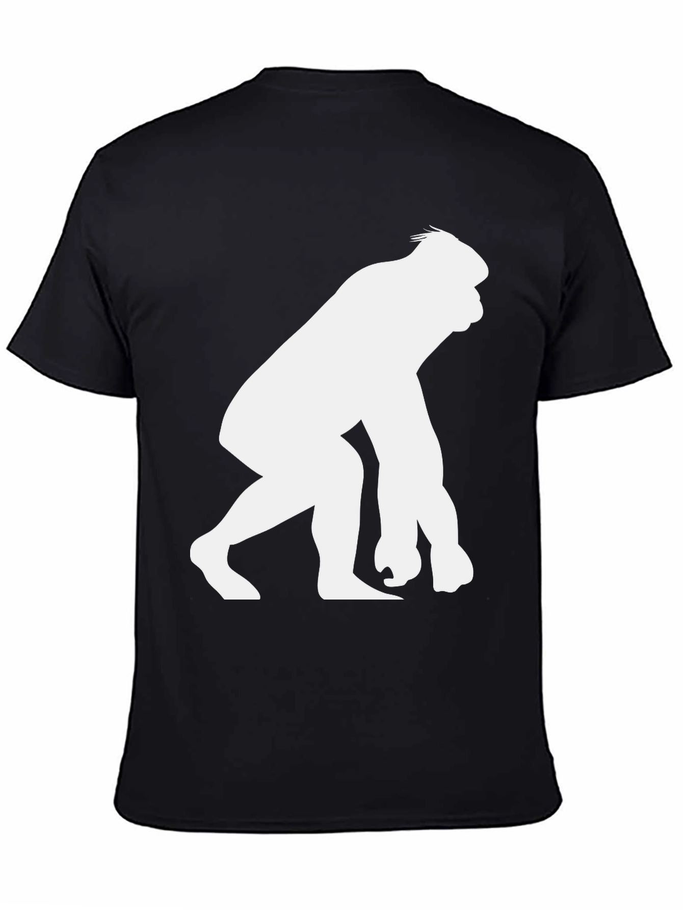 Gorilla Silhouette Graphic T-Shirt - Black
