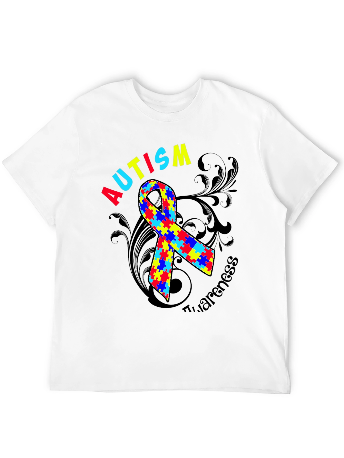 Autism Awareness Ribbon Graphic Tee