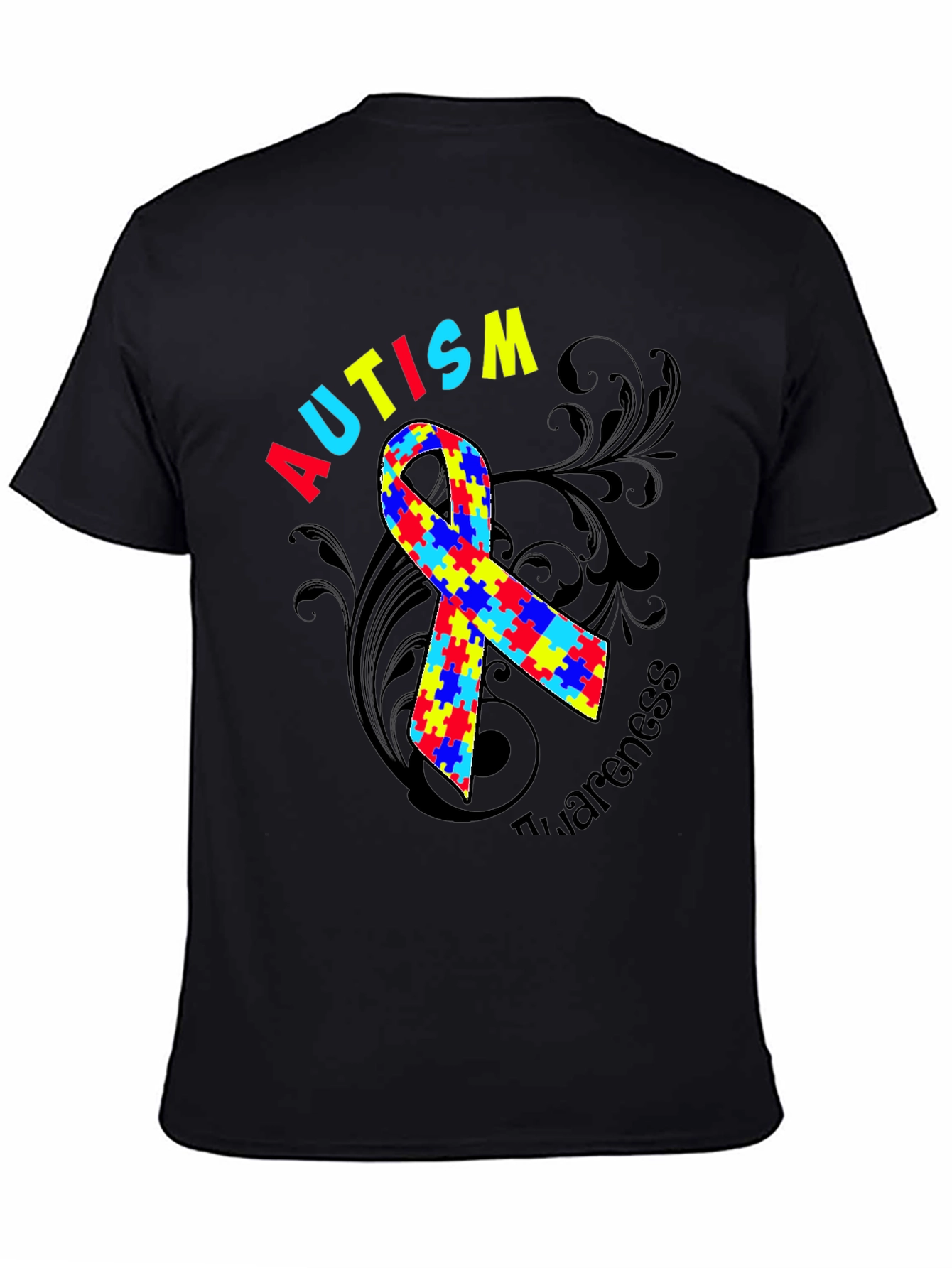 Autism Awareness Ribbon Graphic Tee