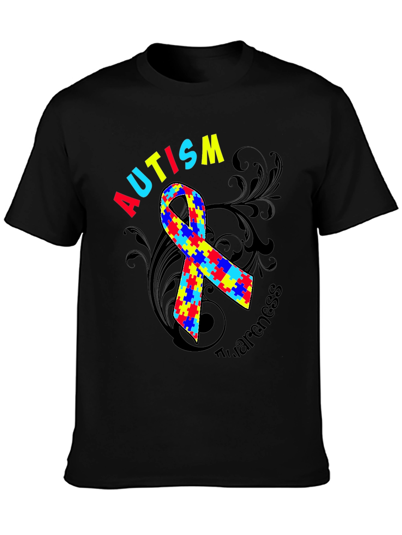 Autism Awareness Ribbon Graphic Tee