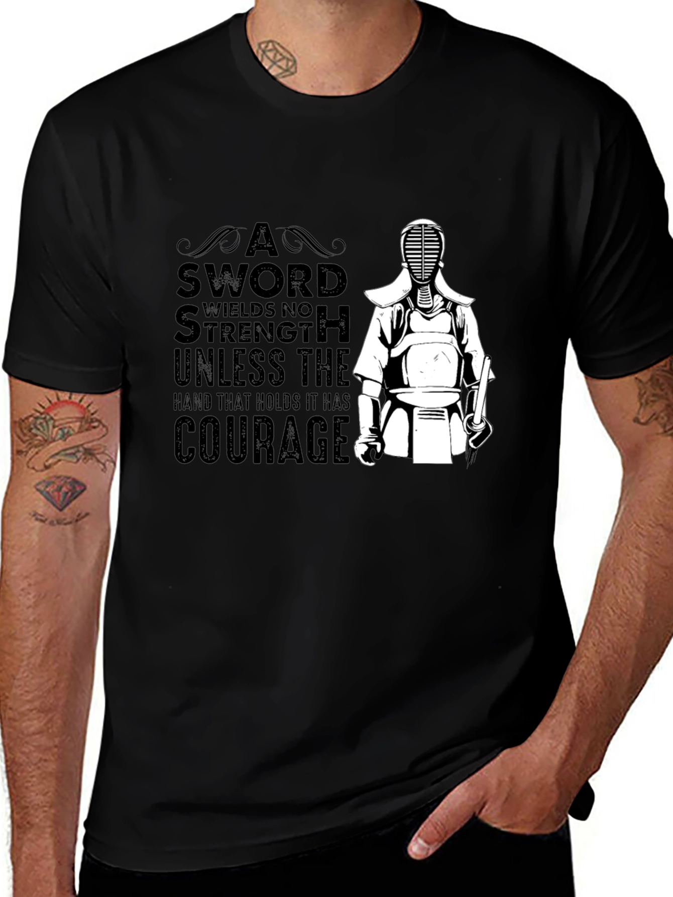 Kendo T-Shirt: Sword Strength Courage