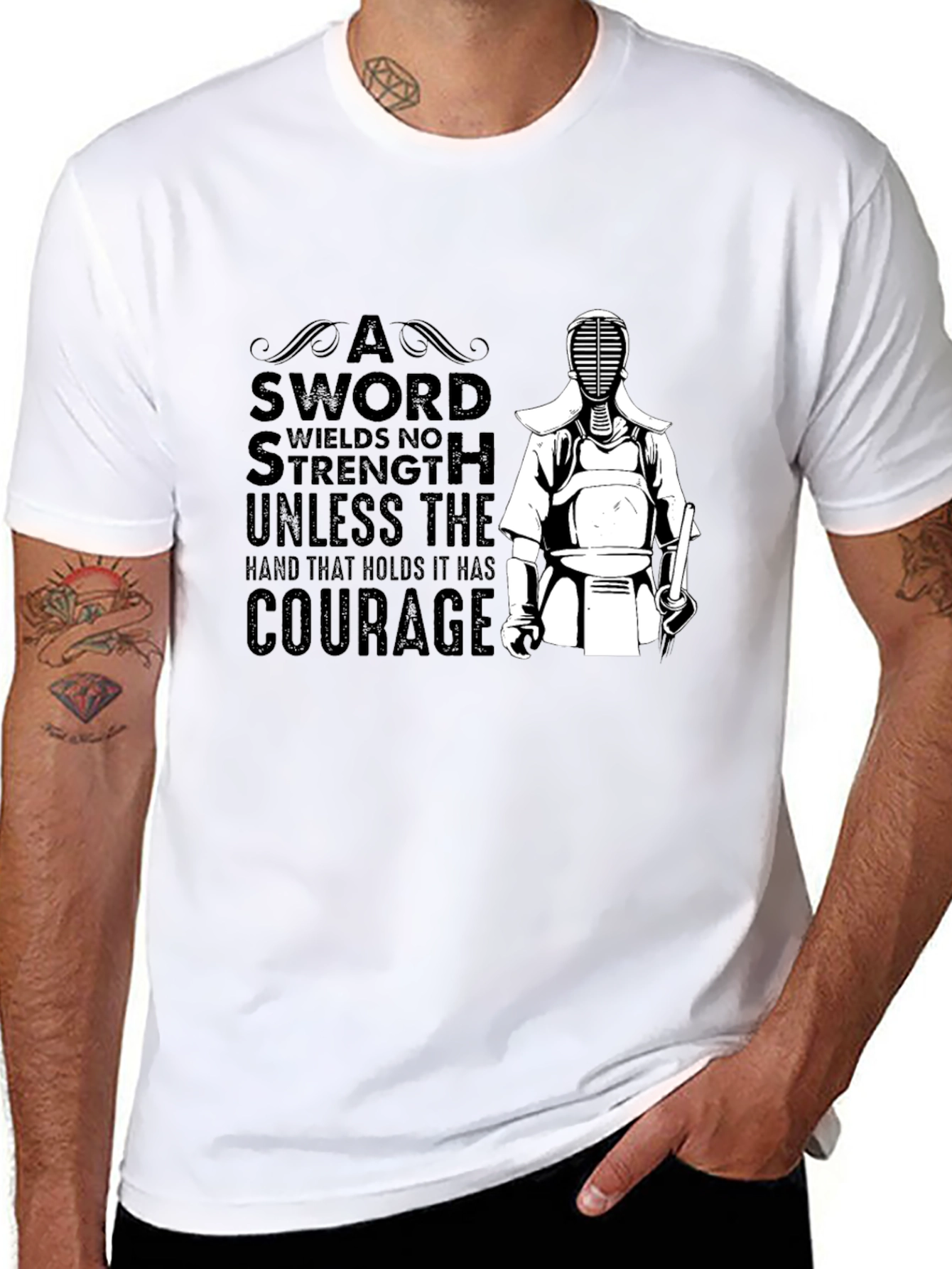 Kendo T-Shirt: Sword Strength Courage
