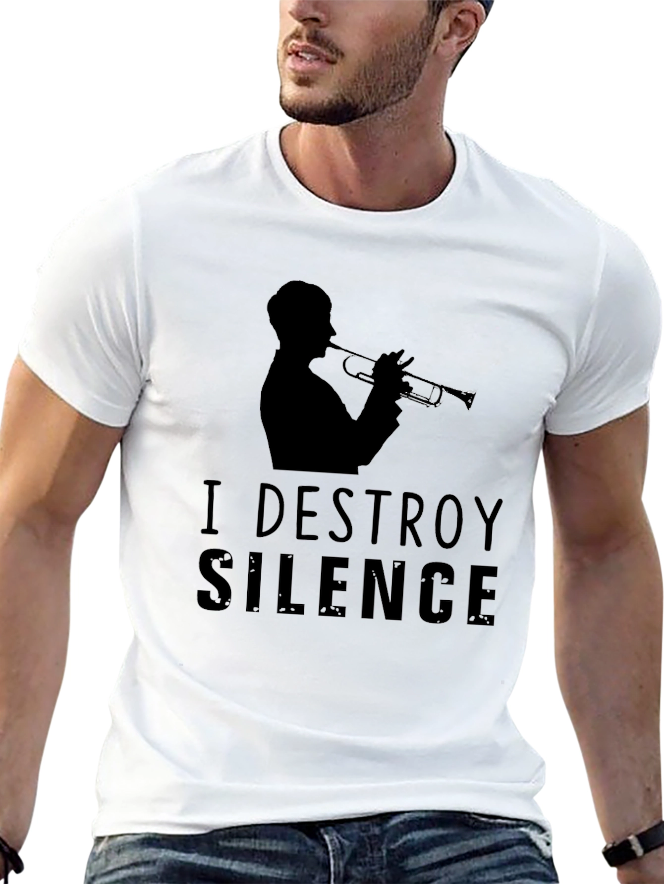 I Destroy Silence Trumpet T-Shirt