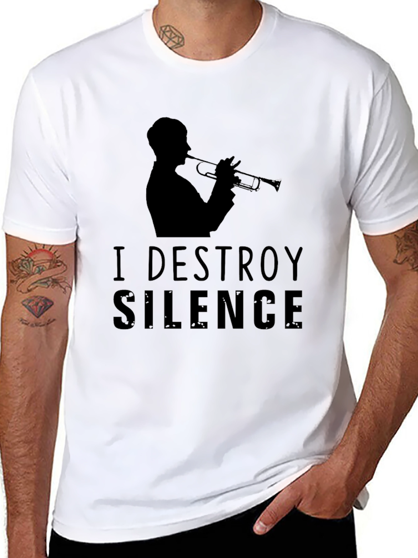 I Destroy Silence Trumpet T-Shirt