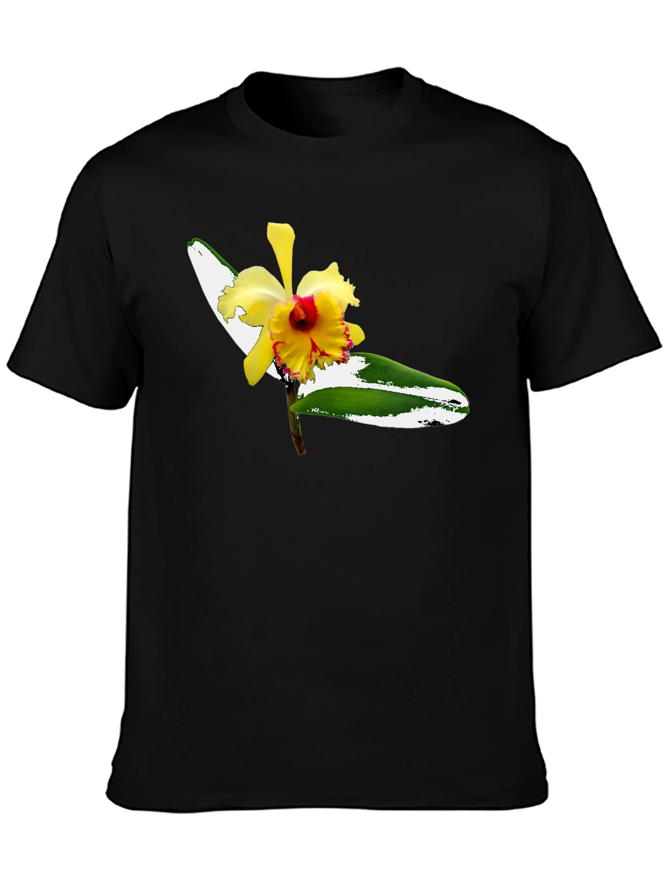 Floral Graphic Tee - Mens Black T-Shirt