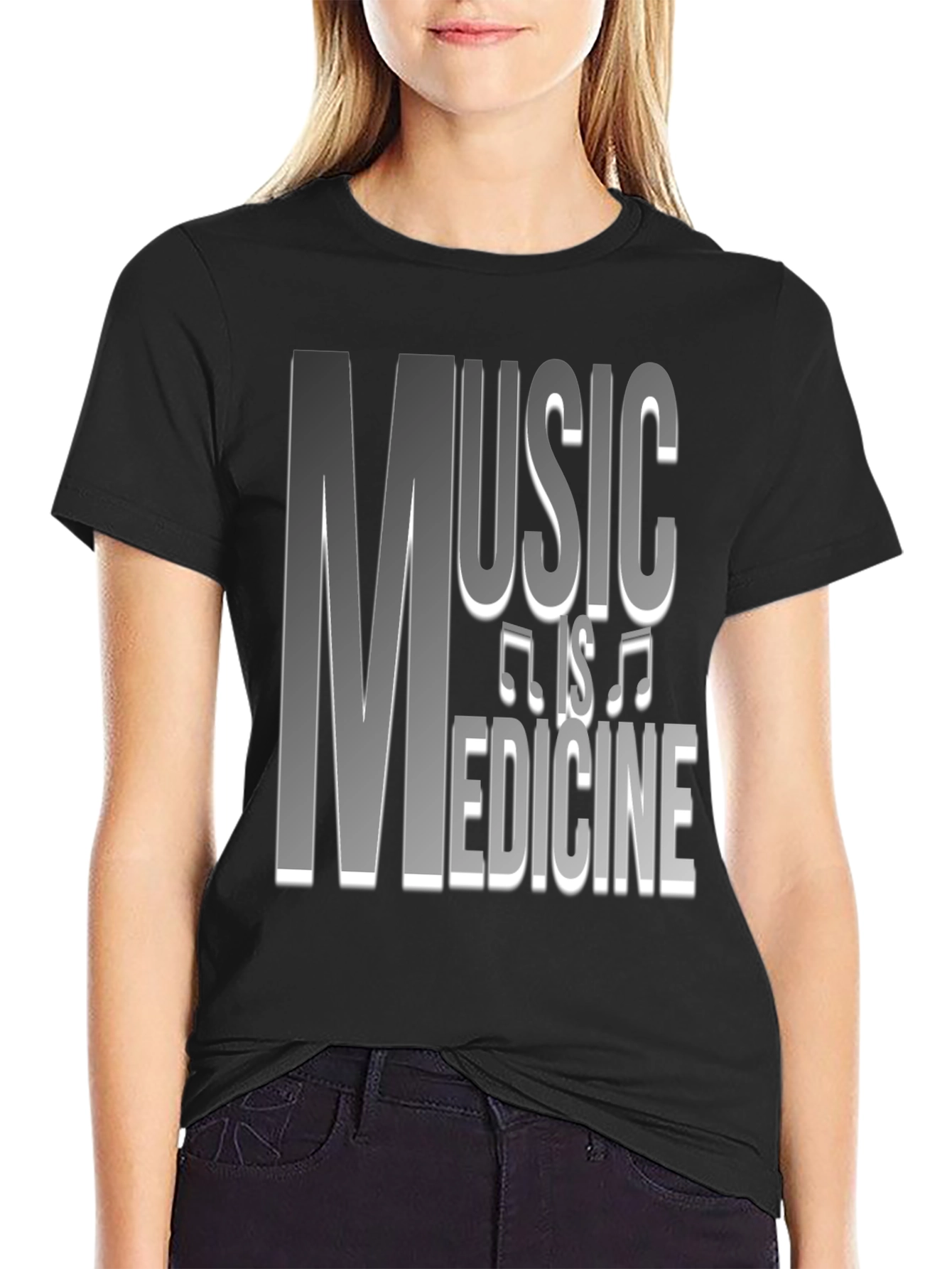 Music is Medicine Graphic Tee - Black