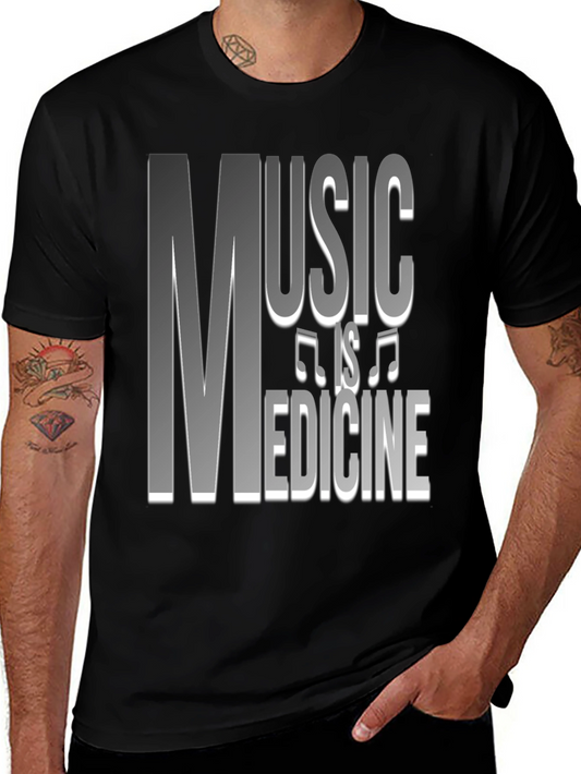 Music is Medicine Graphic Tee - Black