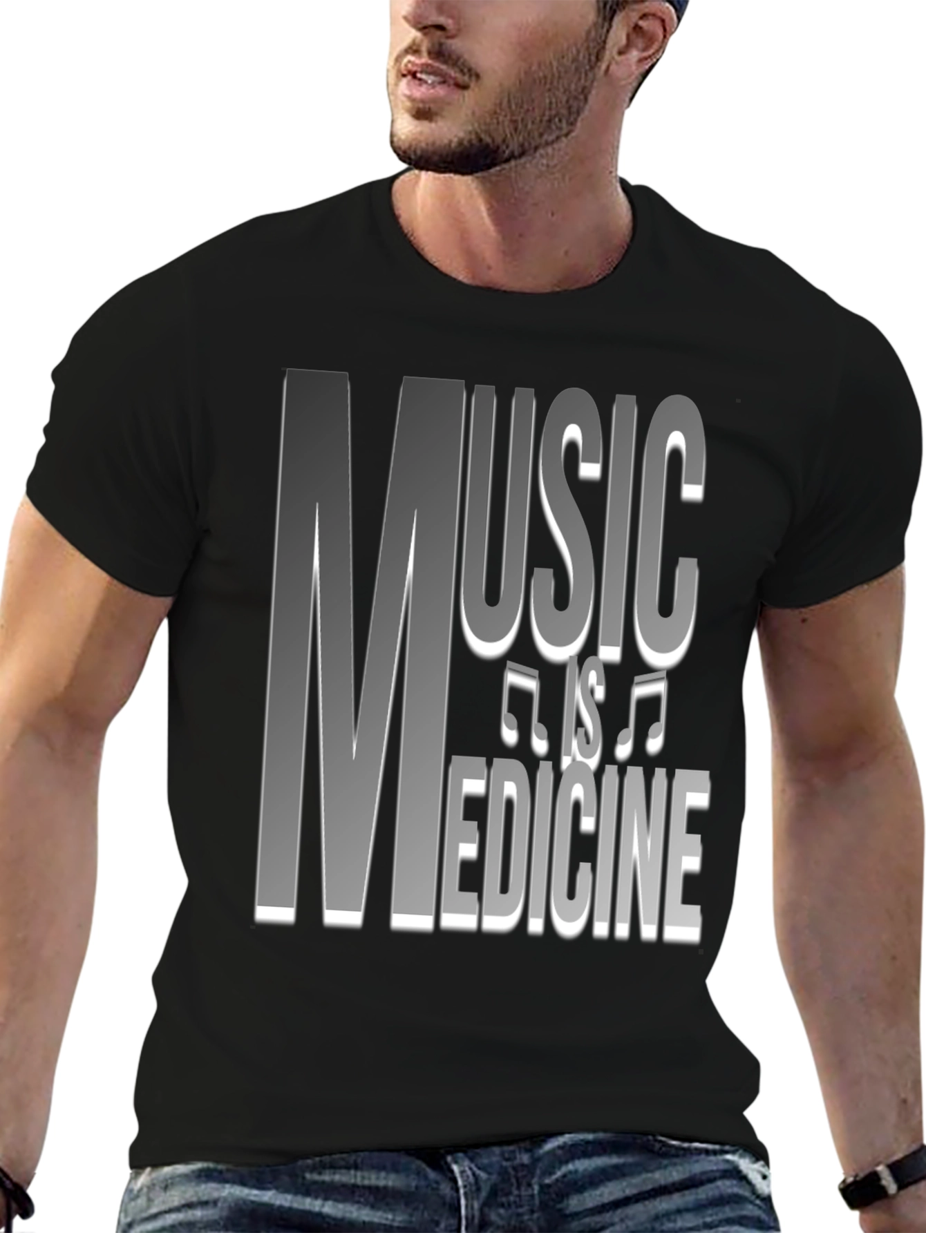 Music is Medicine Graphic Tee - Black