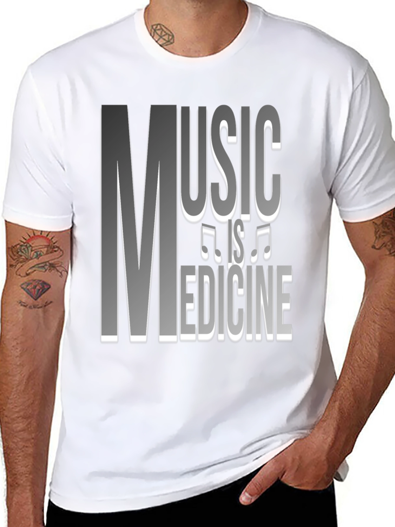 Music is Medicine Graphic Tee - Black