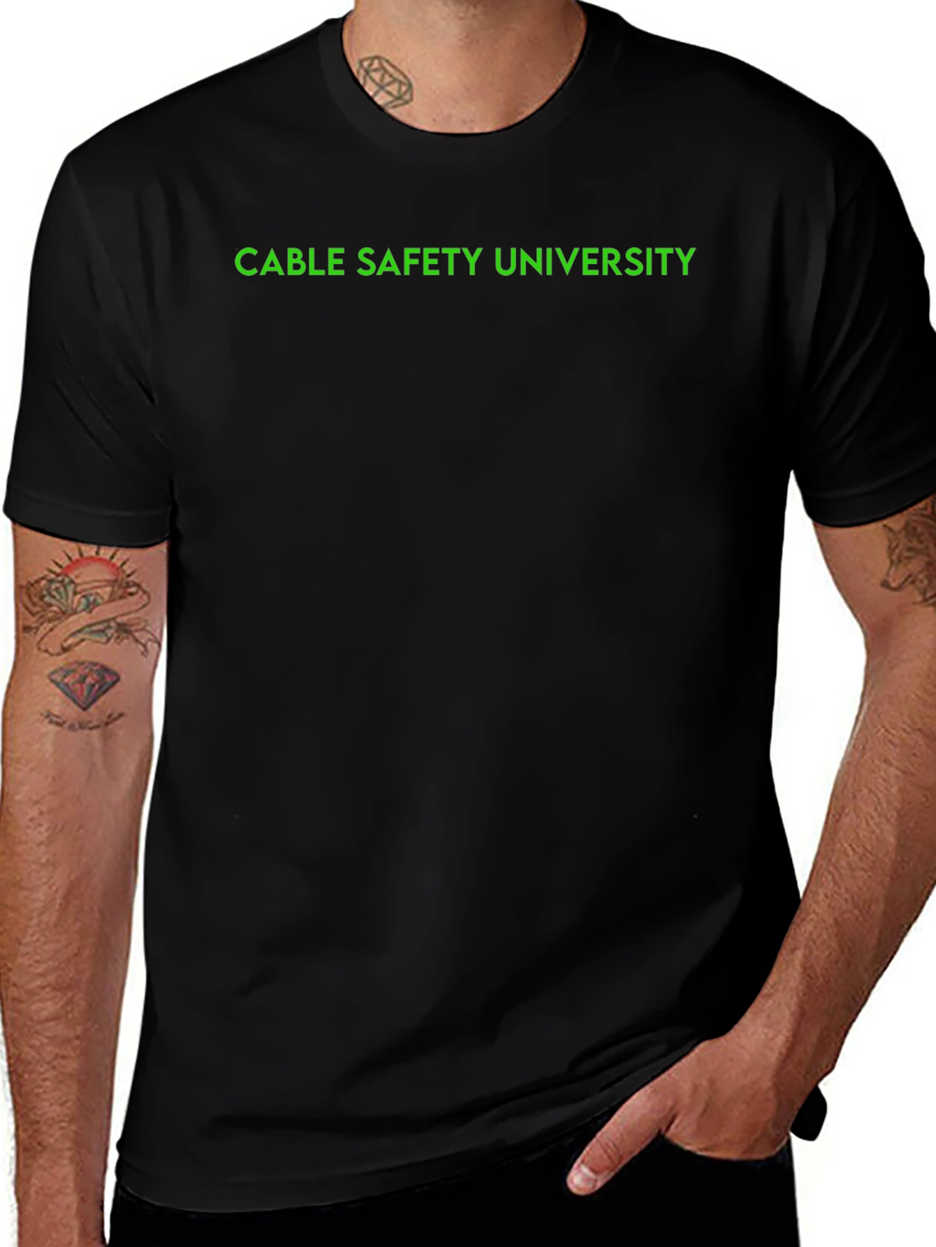 Cable Safety University Black T-Shirt