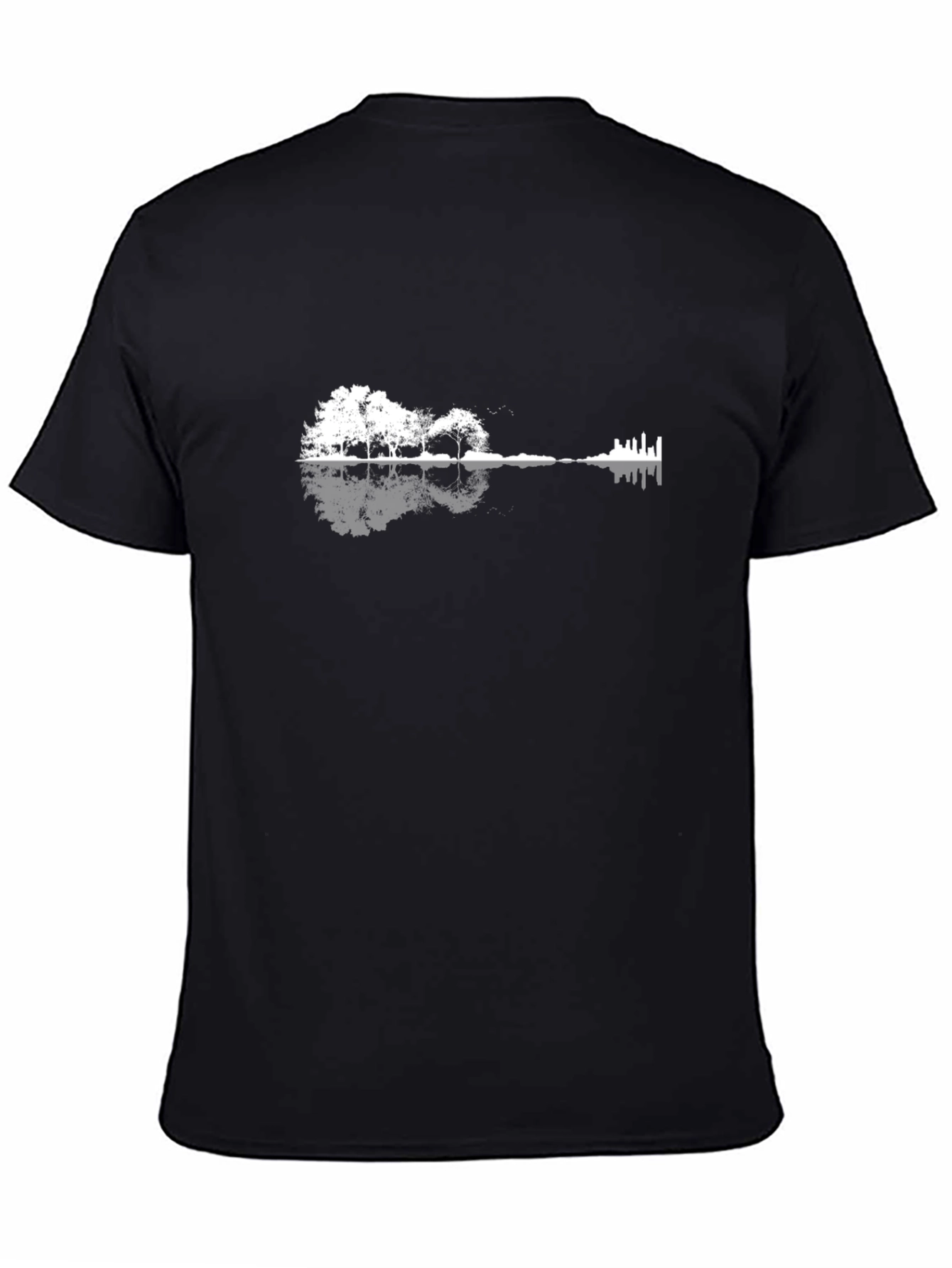 Nature Guitar Graphic Tee - Mens Black T-Shirt