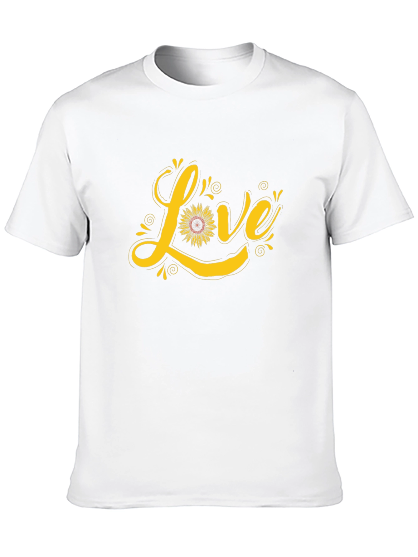 Sunflower Love Graphic Tee - Black Cotton Shirt