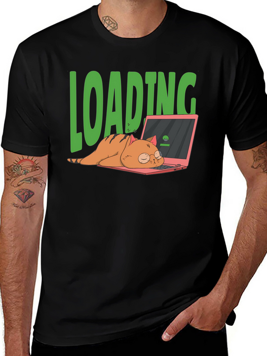 Loading Cat T-Shirt - Funny Computer Lover Tee