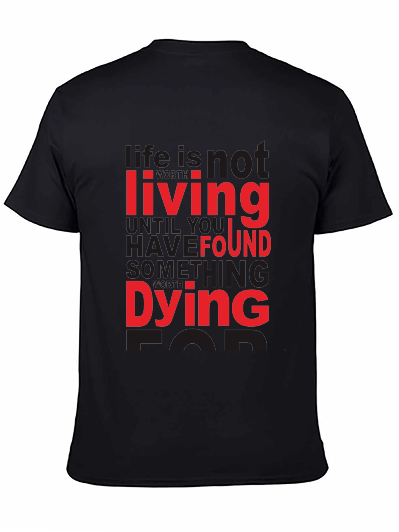 Life is not Living Graphic Tee - Black T-Shirt