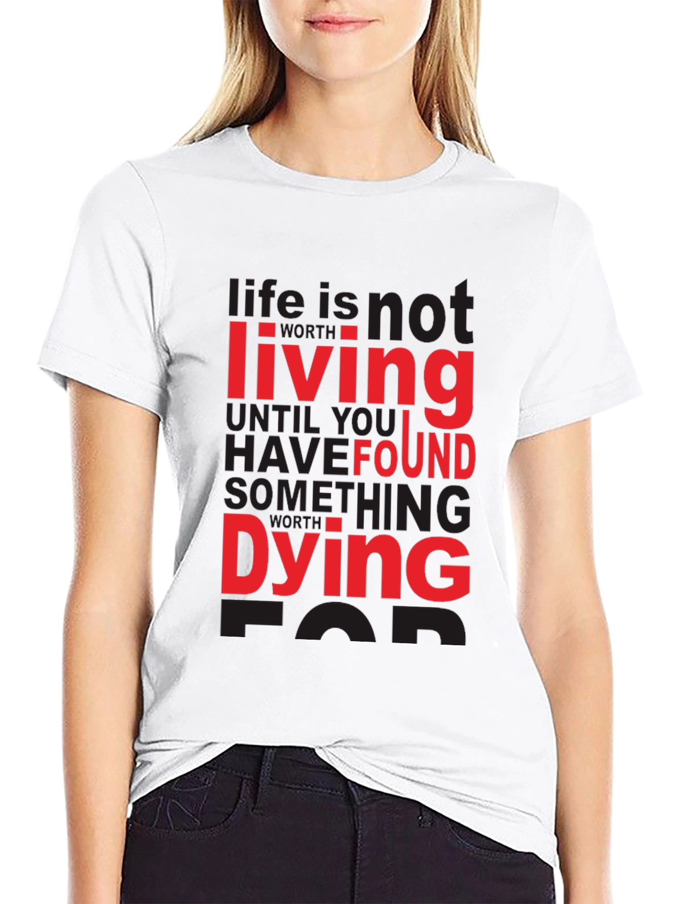 Life is not Living Graphic Tee - Black T-Shirt