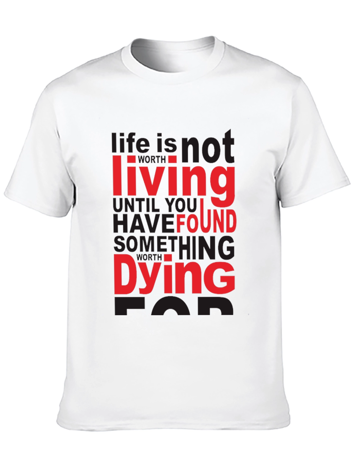Life is not Living Graphic Tee - Black T-Shirt