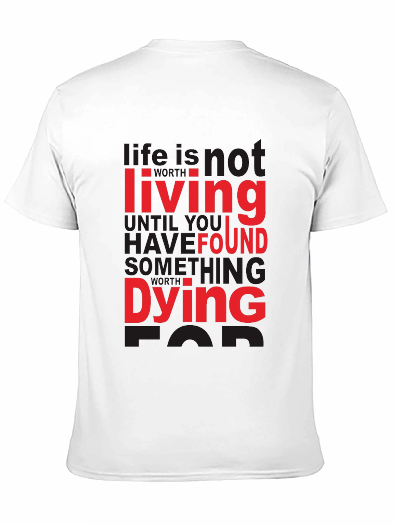 Life is not Living Graphic Tee - Black T-Shirt