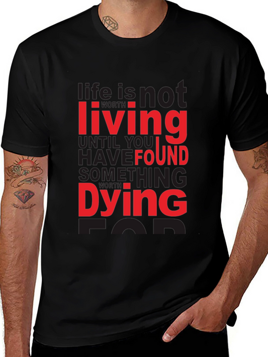 Life is not Living Graphic Tee - Black T-Shirt