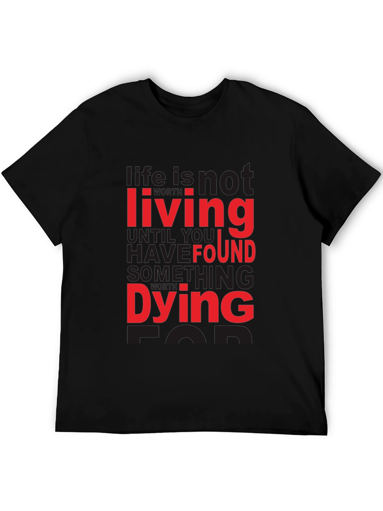 Life is not Living Graphic Tee - Black T-Shirt